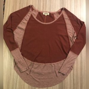 Boutique Waffle Knit Long-sleeve Top